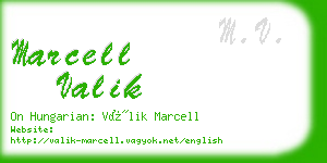 marcell valik business card